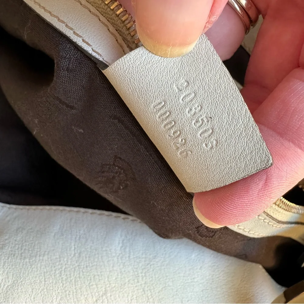 💕SOLD💕 Gucci Guccissima Ivory Leather Charlotte Hobo Bag (w/ COA) - Picture 13 of 14